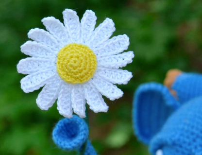 Amigurimi Elefant with flower , Elefant with Ballon