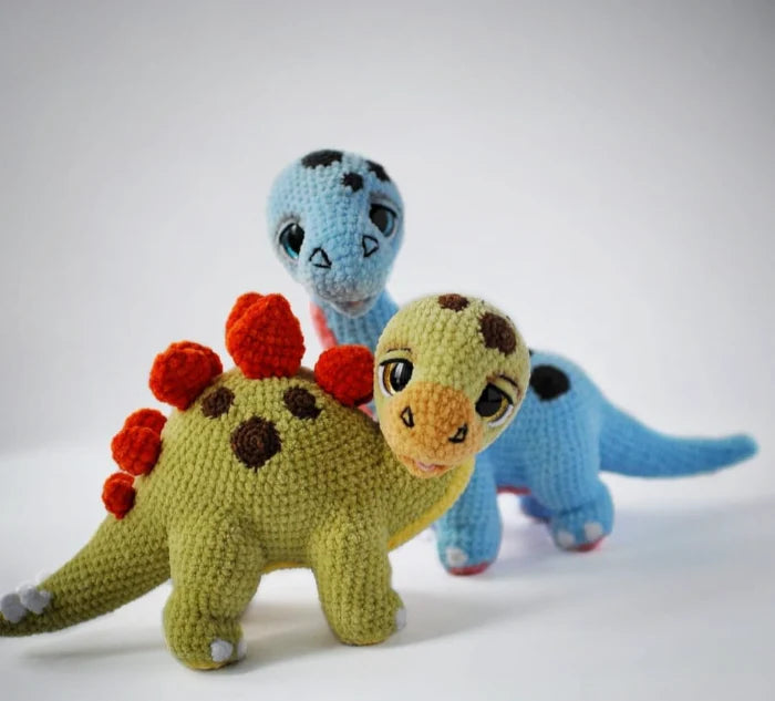 Set 5 in 1, Dinosaur Crochet Pattern, Crochet Animal, Crochet amigurumi, Dinosaur Toy