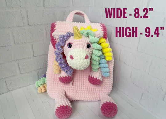 Plush Backpack Dragon, Unicorn, Frog or Bunny