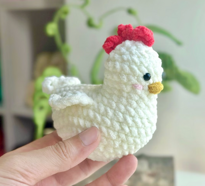 Combo 6-IN-1 Adorable Farm No Sew Crochet Pattern, No Sew Amigurumi | Duck, mallard, rooster, pig, cow, sheep pattern