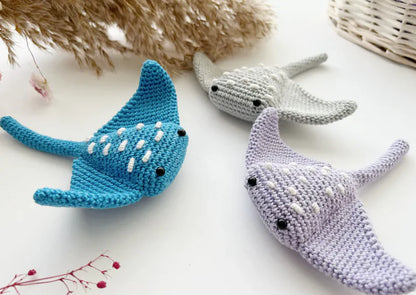 Crochet Sea Animals: Sea Horse, Jellyfish, Beluga, Whale, Starfish and Stingray